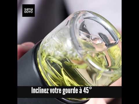 Video laden: Transparente Teeflasche Nomad Black (238 ml)