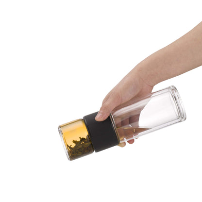 Transparente Teeflasche Nomad Black (238 ml)